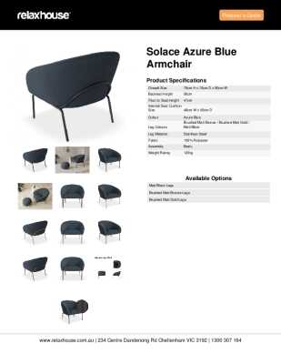 Tear Sheet: Solace Azure Blue Armchair