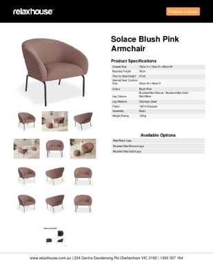 Tear Sheet: Solace Blush Pink Armchair