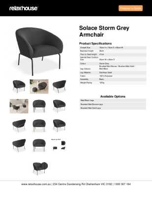 Tear Sheet: Solace Storm Grey Armchair
