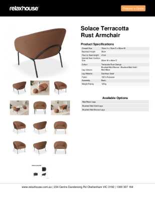 Tear Sheet: Solace Terracotta Rust Armchair