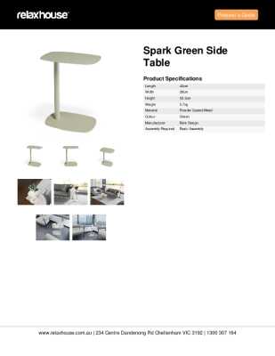 Tear Sheet: Spark Green Side Table