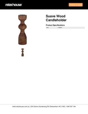 Tear Sheet: Suave Wood Candleholder
