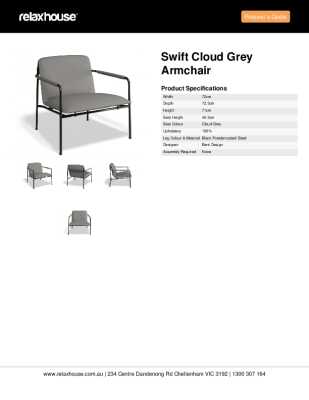 Tear Sheet: Swift Cloud Grey Armchair