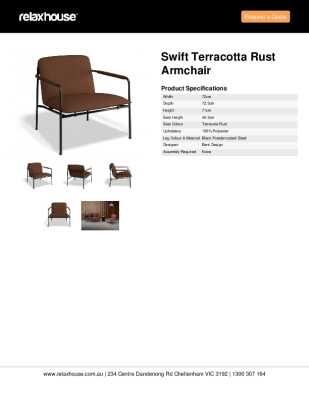 Tear Sheet: Swift Terracotta Rust Armchair