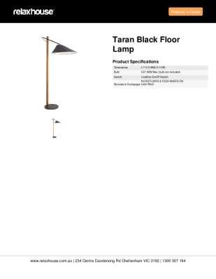 Tear Sheet: Taran Black Floor Lamp
