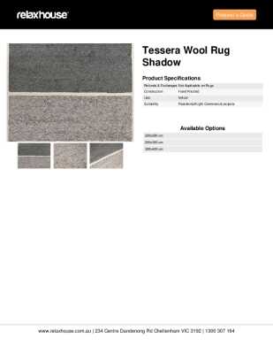 Tear Sheet: Tessera Wool Rug Shadow