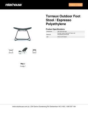 Tear Sheet: Tornaux Outdoor Foot Stool / Espresso Polyethylene