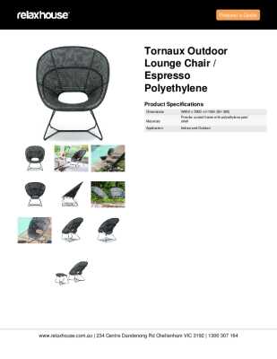 Tear Sheet: Tornaux Outdoor Lounge Chair / Espresso Polyethylene