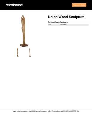 Tear Sheet: Union Wood Sculpture