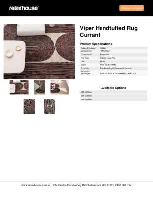 Tear Sheet: Viper Handtufted Rug Currant